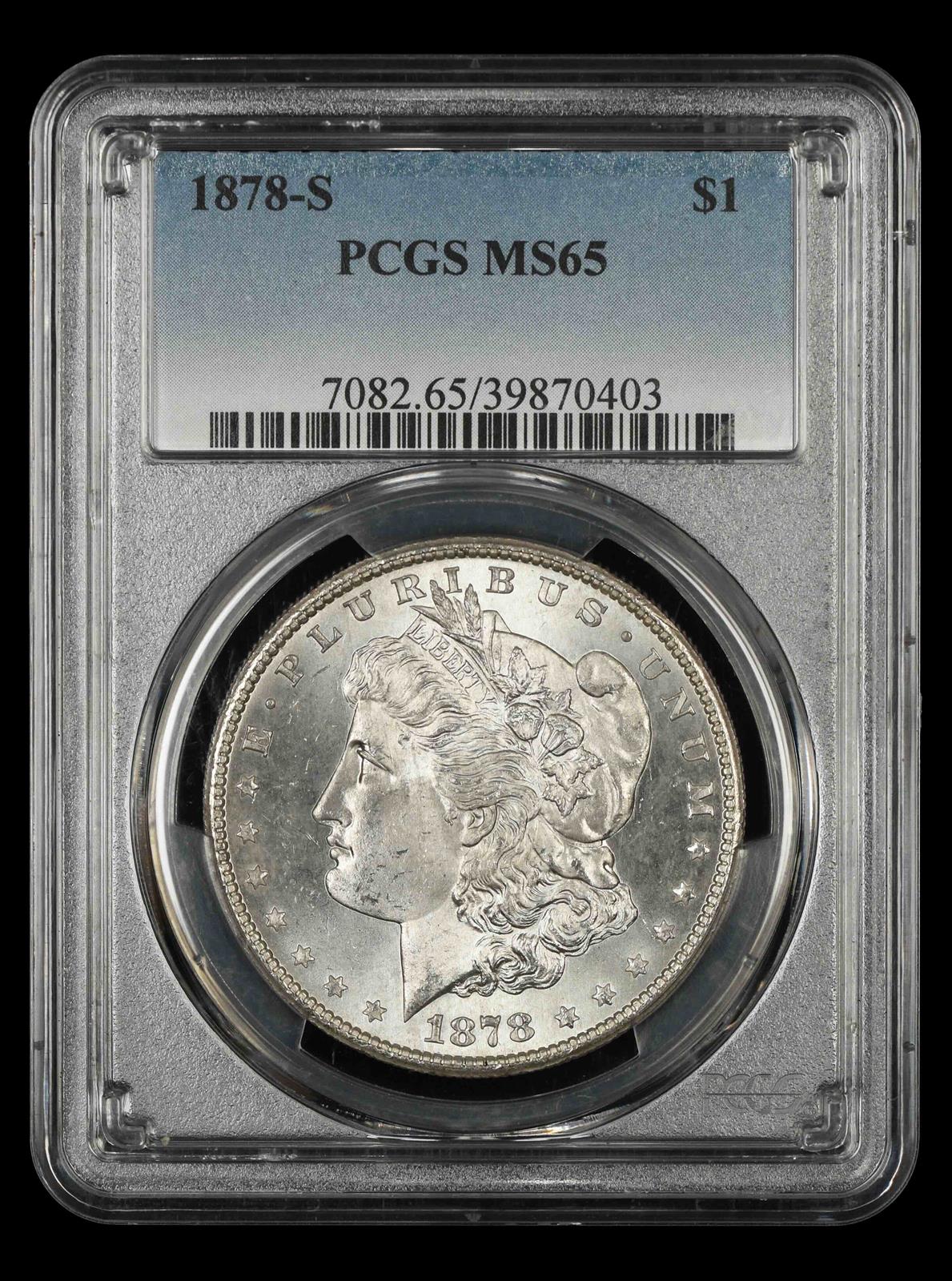 1878 S $1 PCGS MS 65