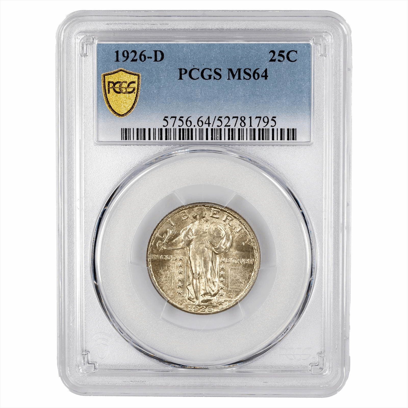 1926-D Standing Liberty Quarter 25C PCGS MS 64