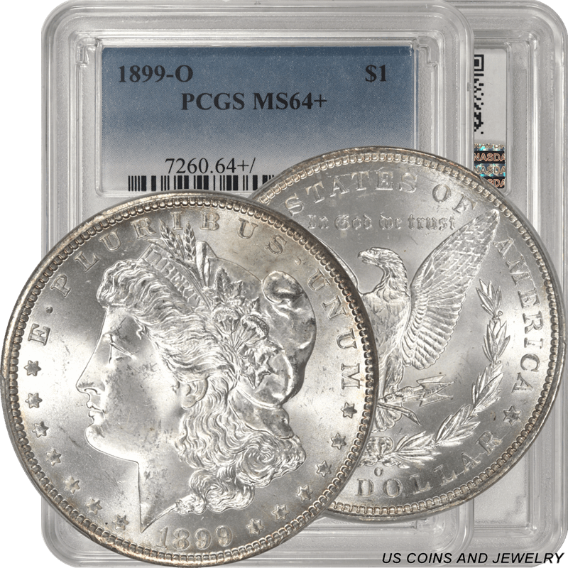 1899-O Morgan Silver Dollar PCGS MS 64+ Sharp Frosty Coin