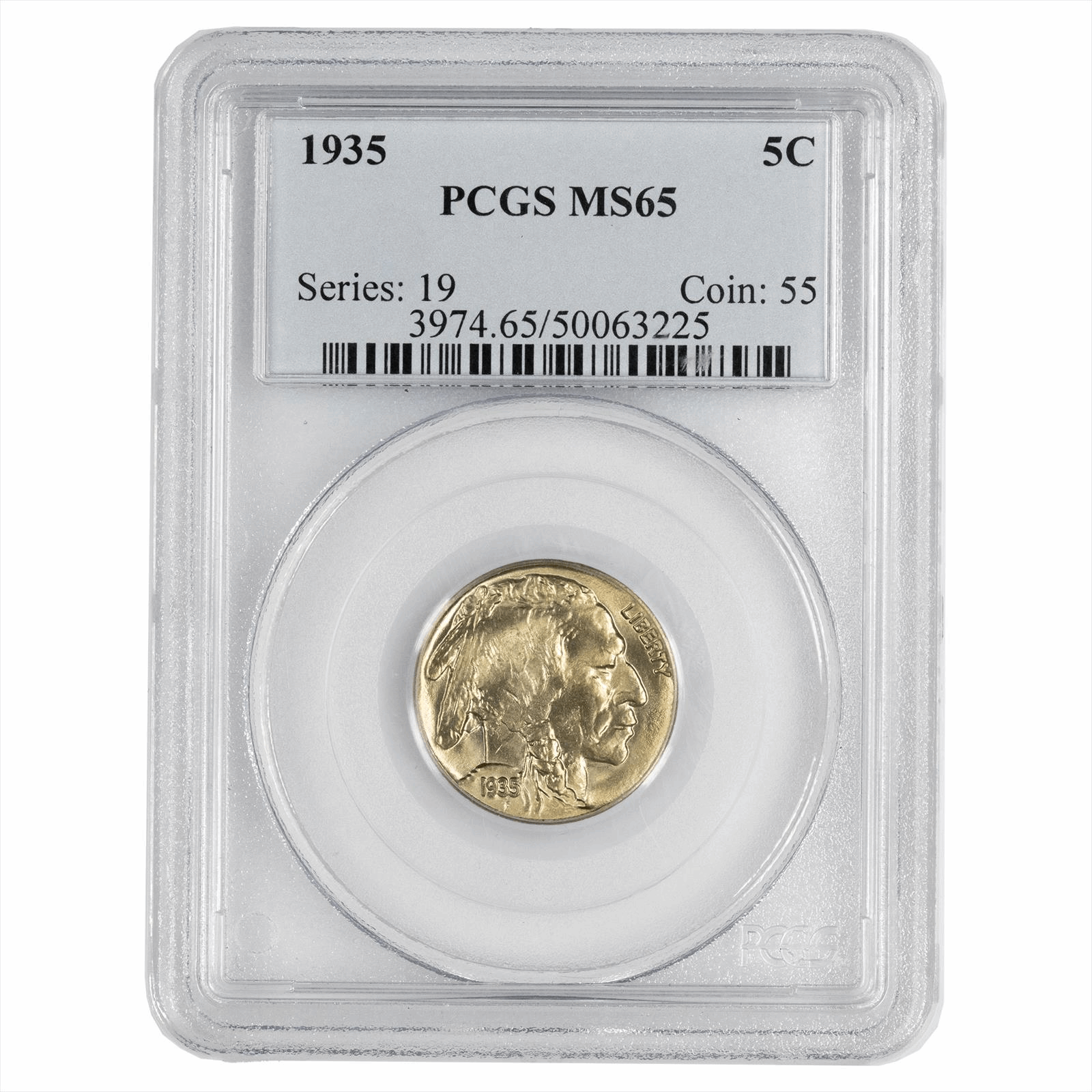 1935 Buffalo Nickel PCGS MS 65 