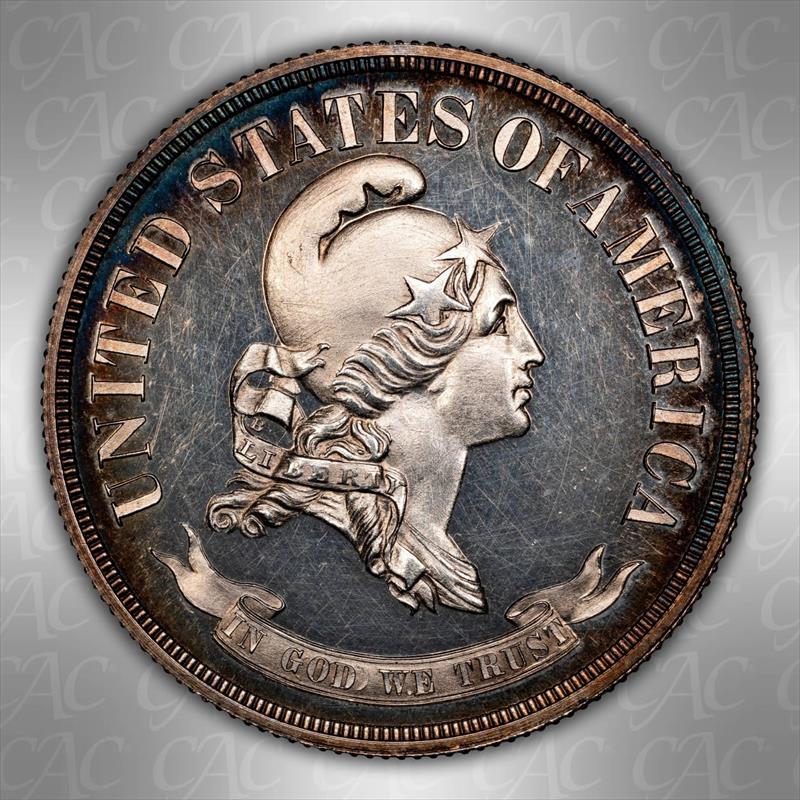 1869 Silver Pattern J-742 50C CACG PR61 CAM 
