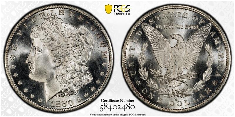 1880-S $1 PCGS MS 68 CAC
