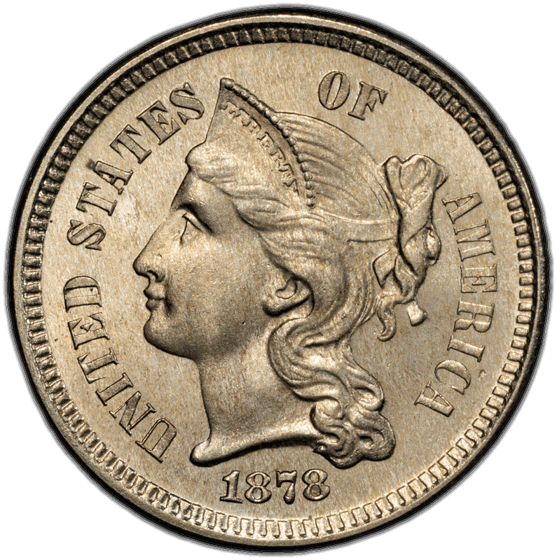 1878 3CN PCGS PR 66 CAC