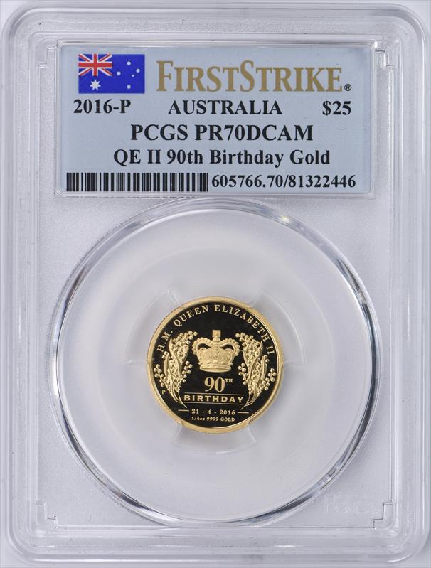 2016-P Australia G$25 PCGS PR70DCAM 