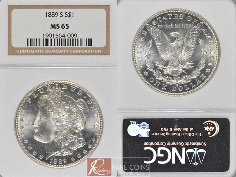 1889-S $1 NGC MS 65