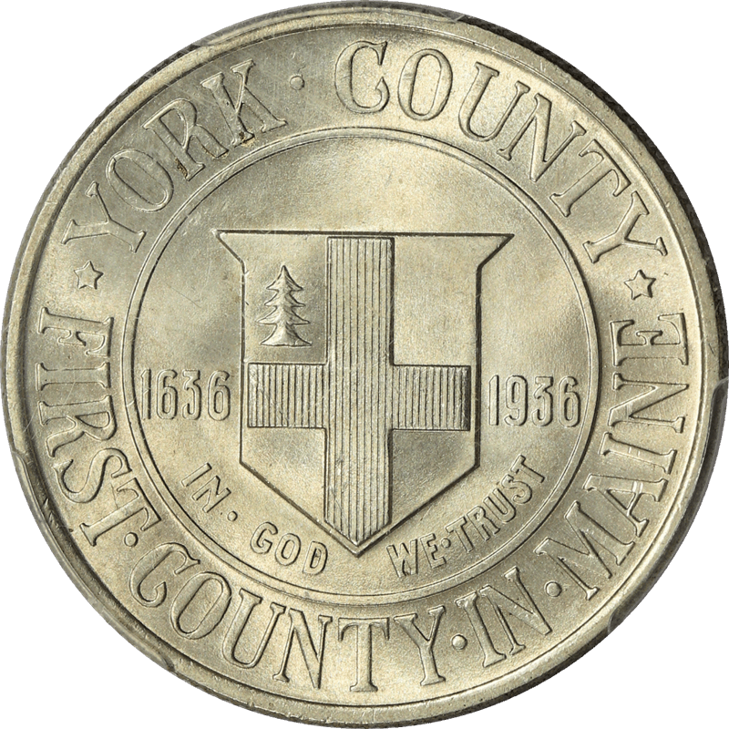 1936 York Commemorative Half Dollar 50c, PCGS MS 66 