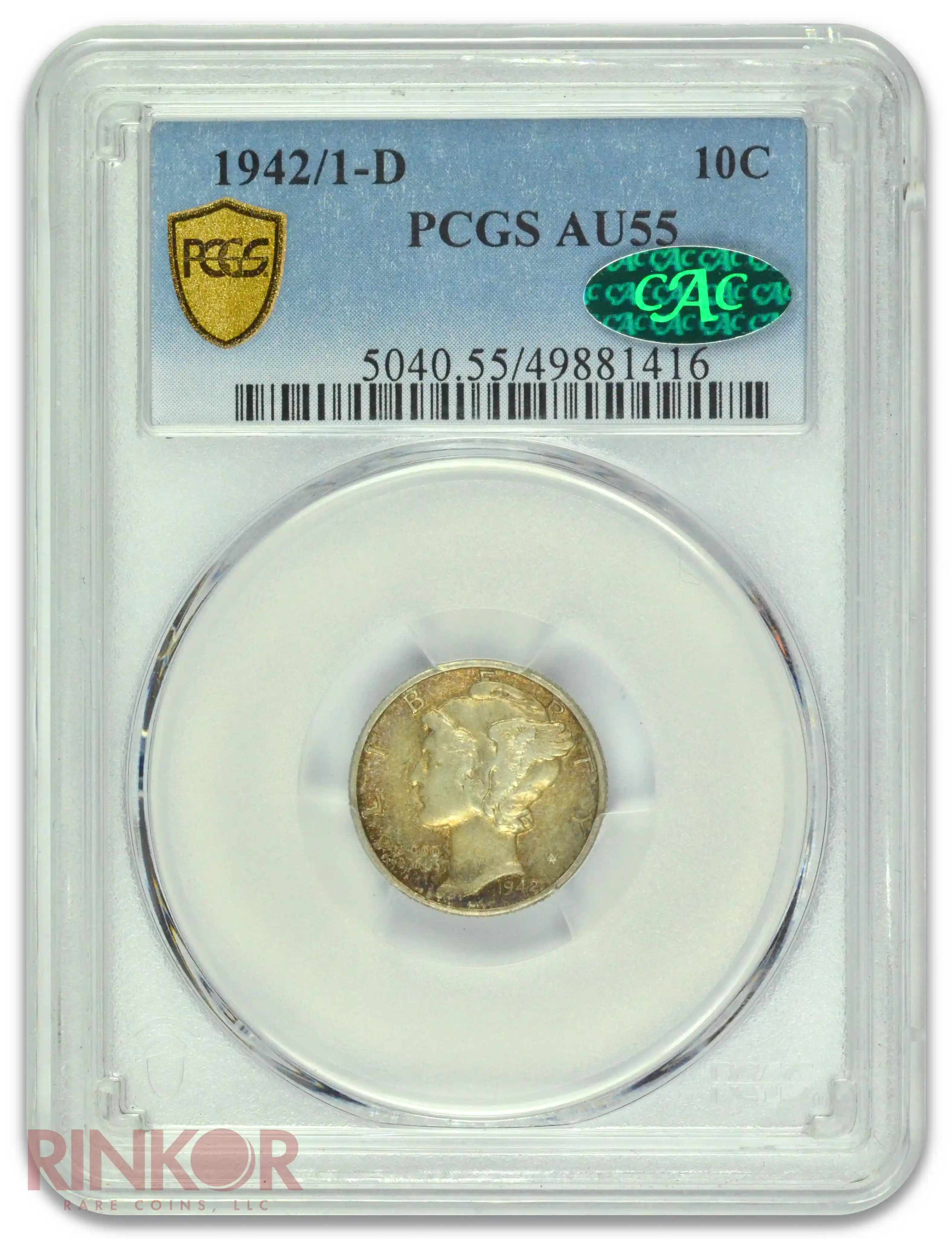 1942/1-D Mercury Dime PCGS