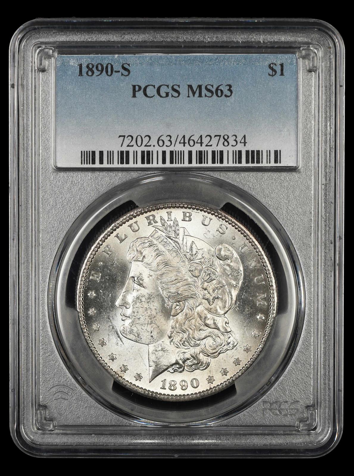1890 S $1 PCGS MS63