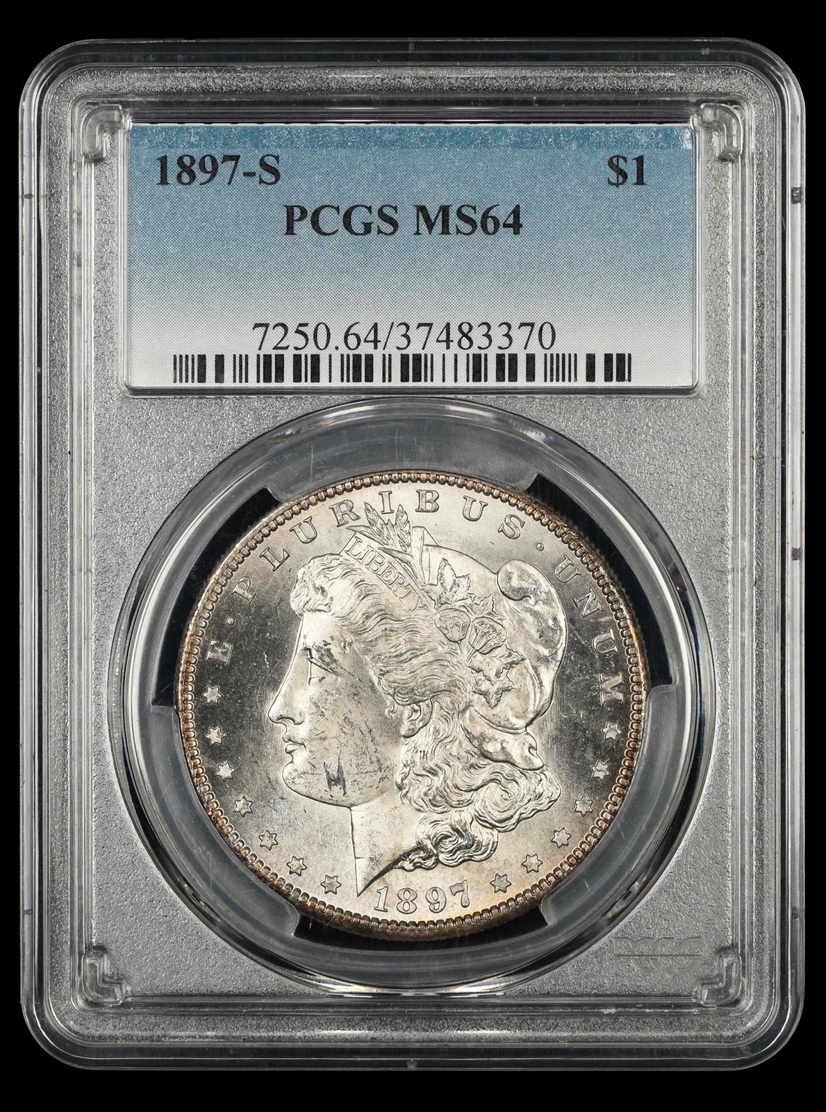 1897 S $1 PCGS MS64