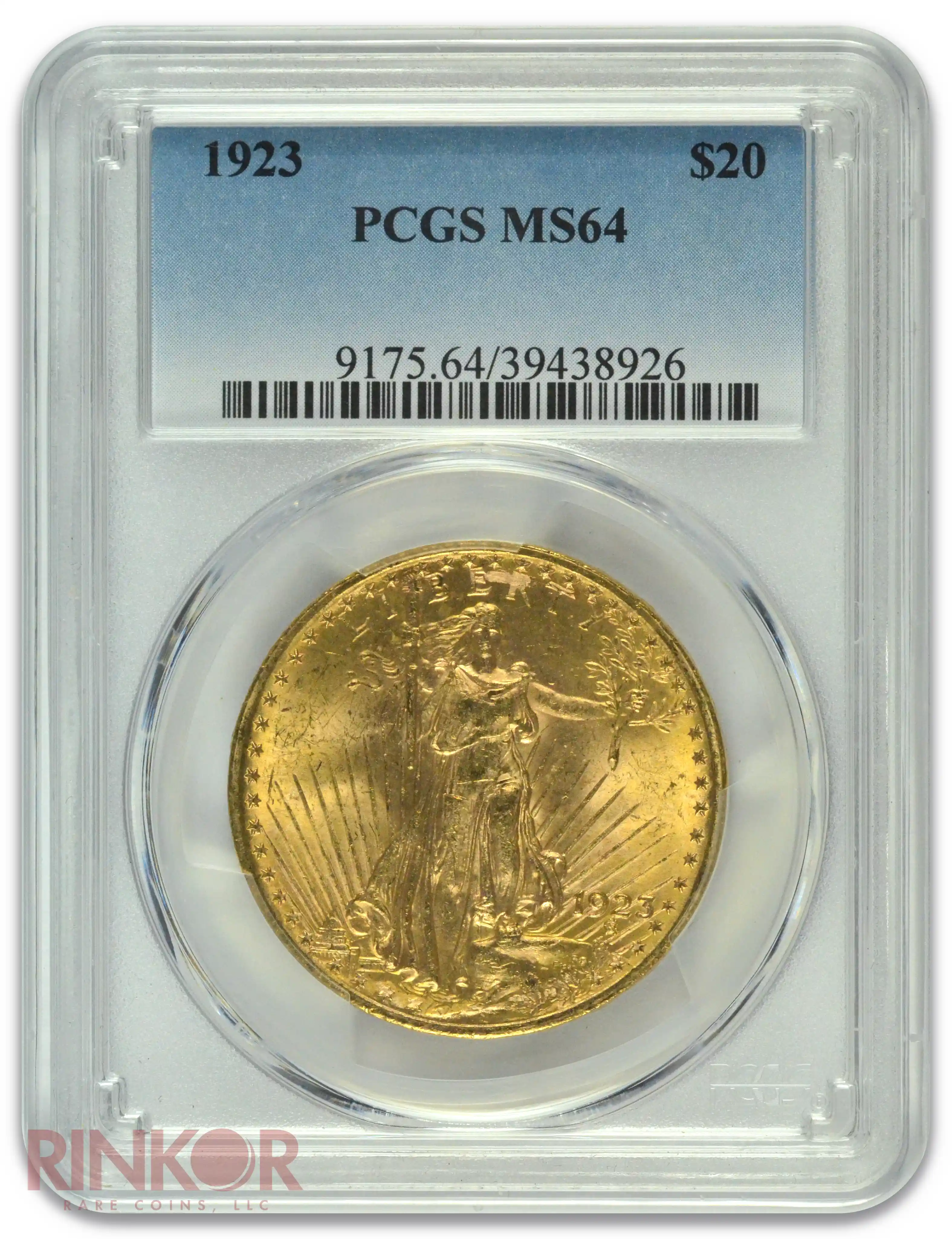 1923 St. Gaudens $20 PCGS MS 64