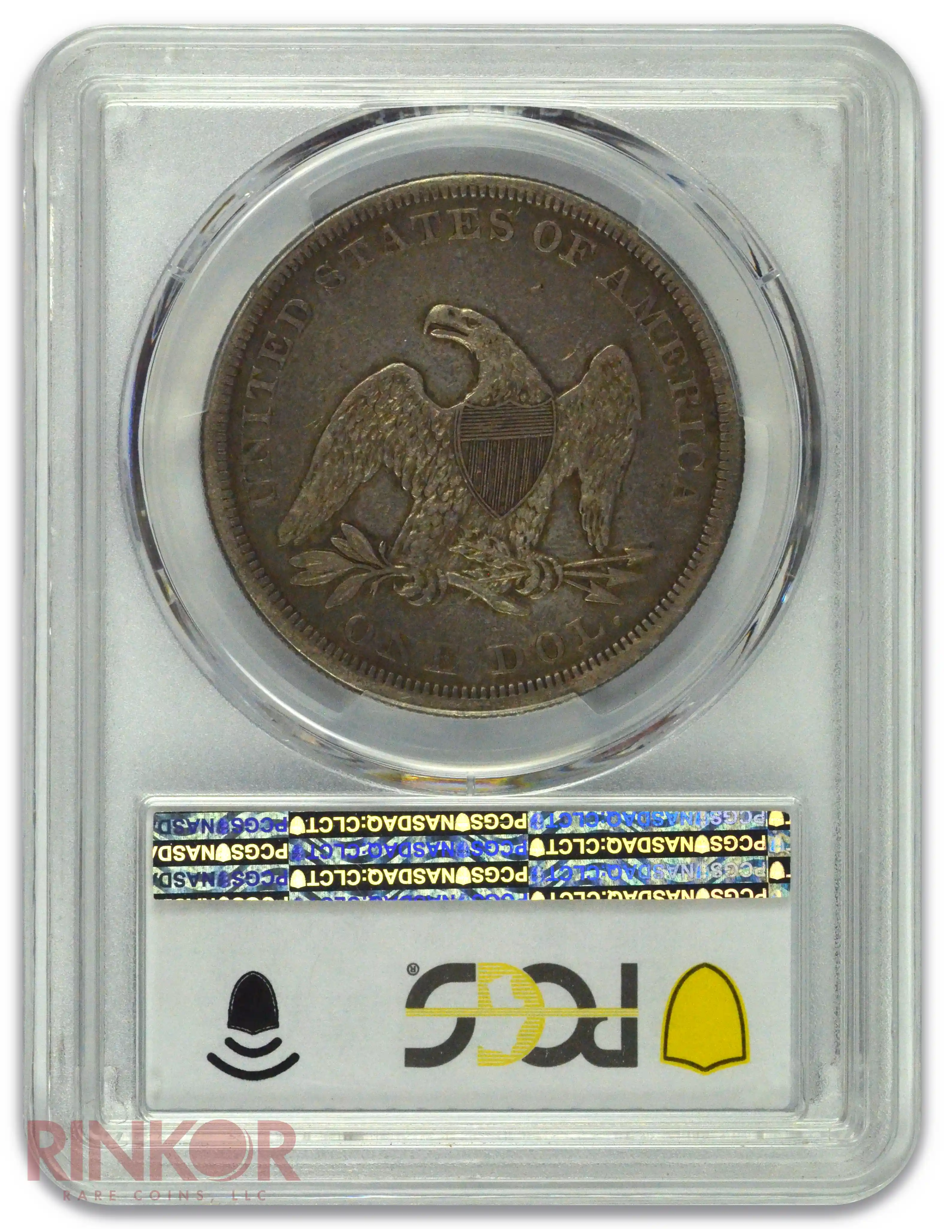 1861 $1 Seated Dollar PCGS Reverse