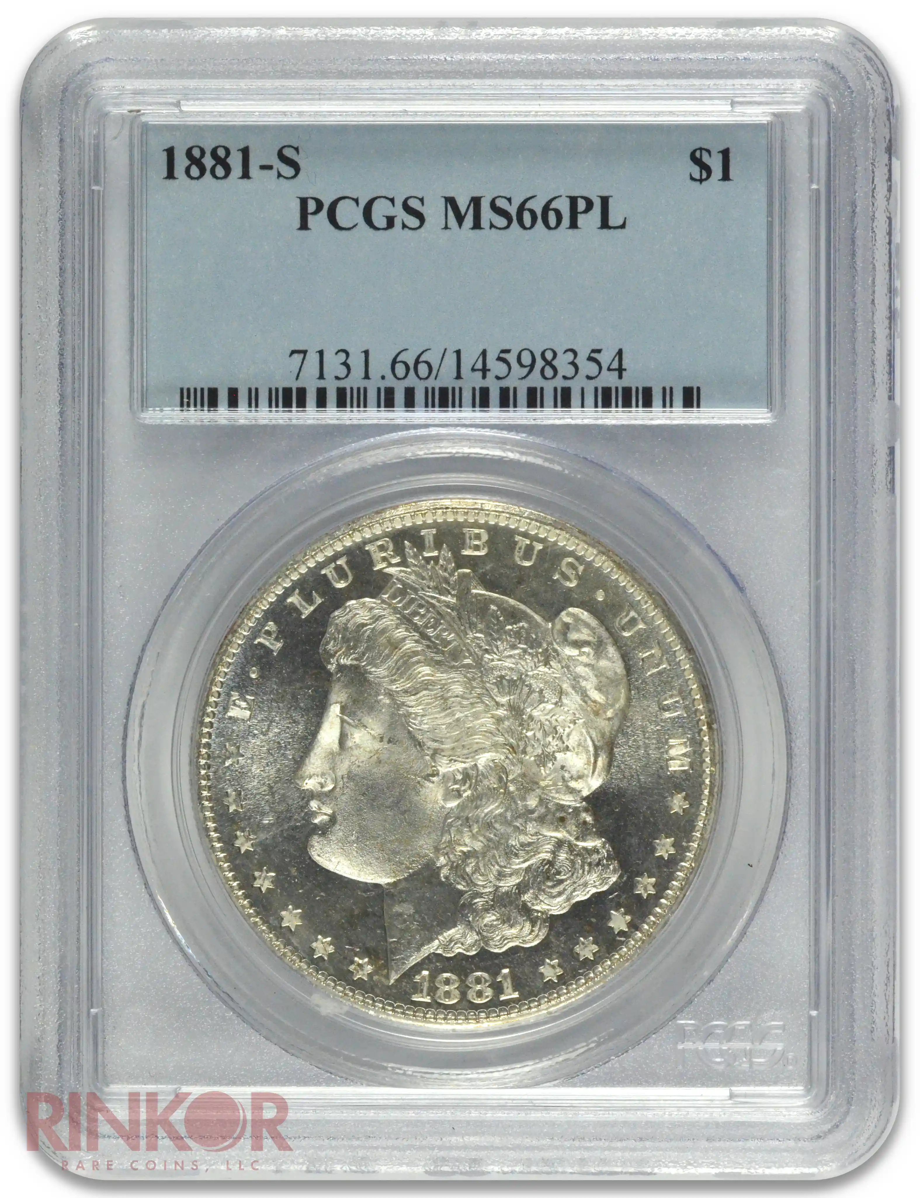 1881-S $1 PCGS MS 66 PL