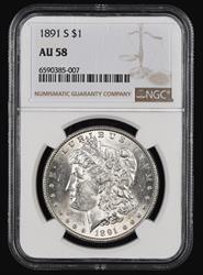 1891 S $1 NGC AU58 AU58