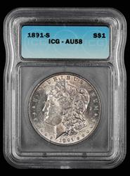 1891 S $1 ICG AU58