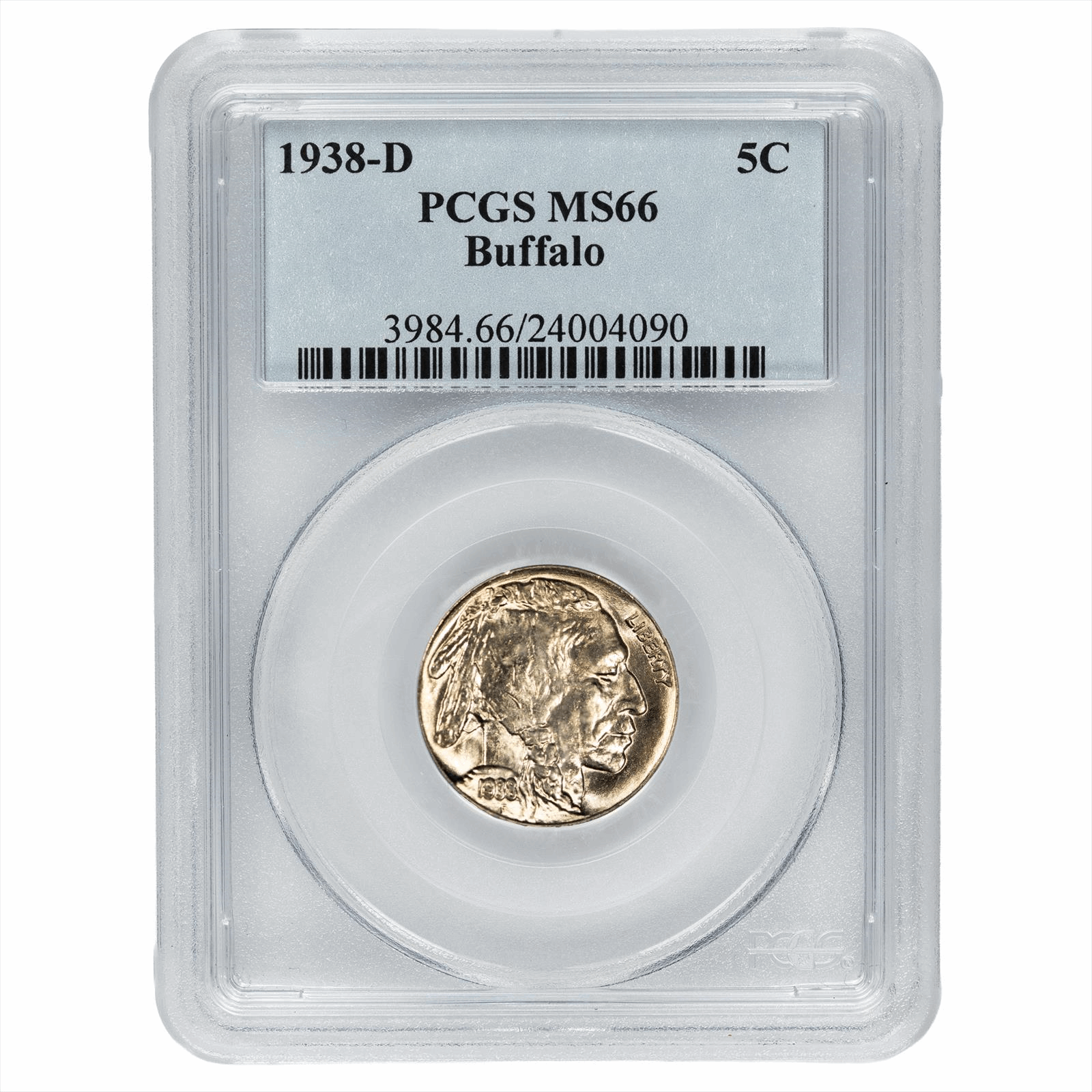1938-D Buffalo Nickel 5C PCGS MS 66