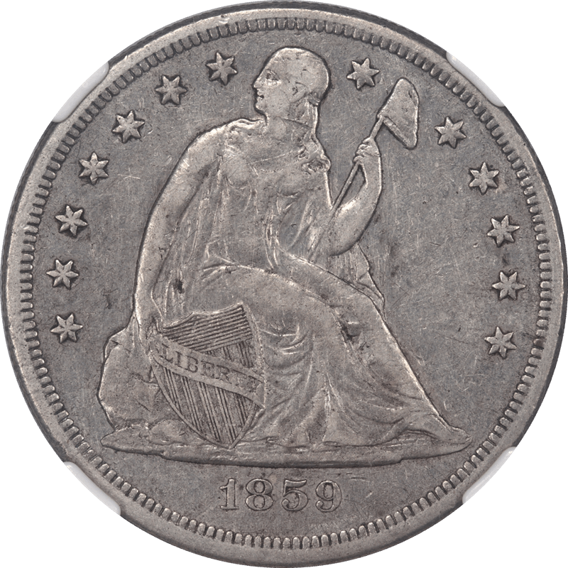 1859-O Liberty Seated Dollar $1 NGC XF 40 O Mint Seated Dollar