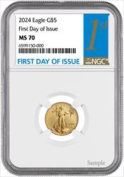 2024 $25 American Gold Eagle MS70 NGC 