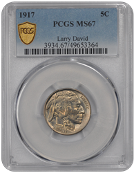 1917 Buffalo PCGS MS 67