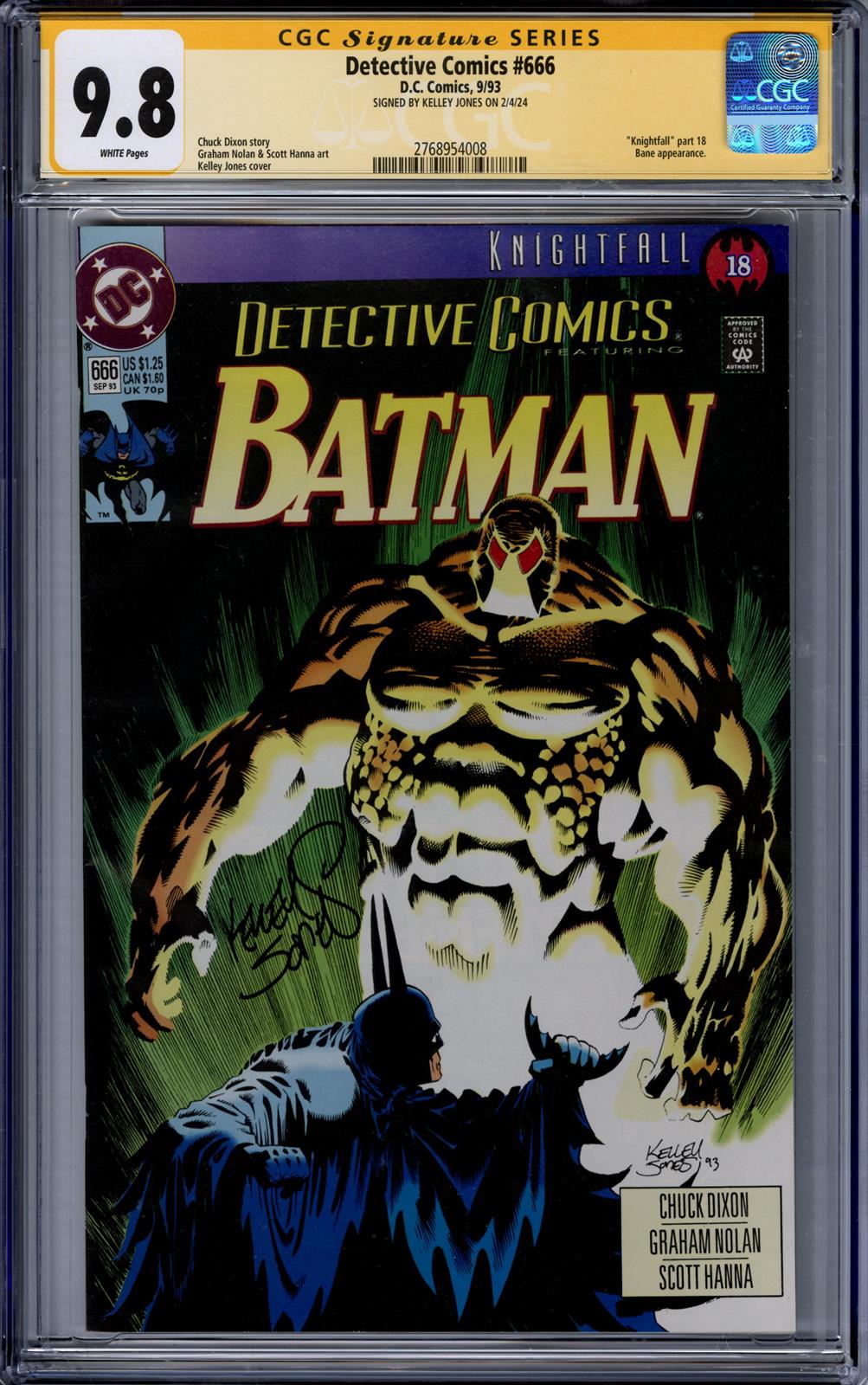 Detective Comics #666 CGC Signature Series 9.8 (D.C., 1993) Signed by Kelley Jones 