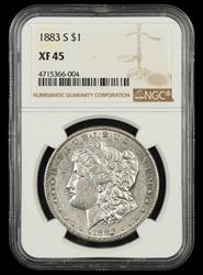 1883 S $1 NGC XF-45