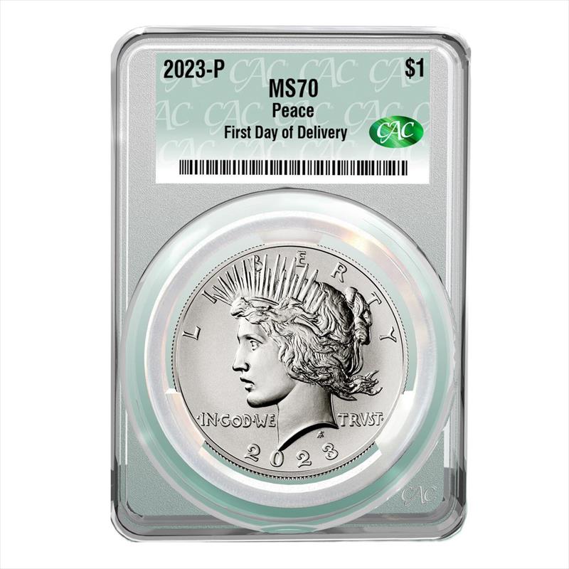 2023-P Peace Dollar MS70 CAC First Delivery 
