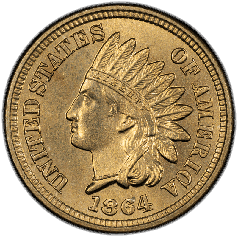1864 Copper-Nickel 1c PCGS MS 66 CAC