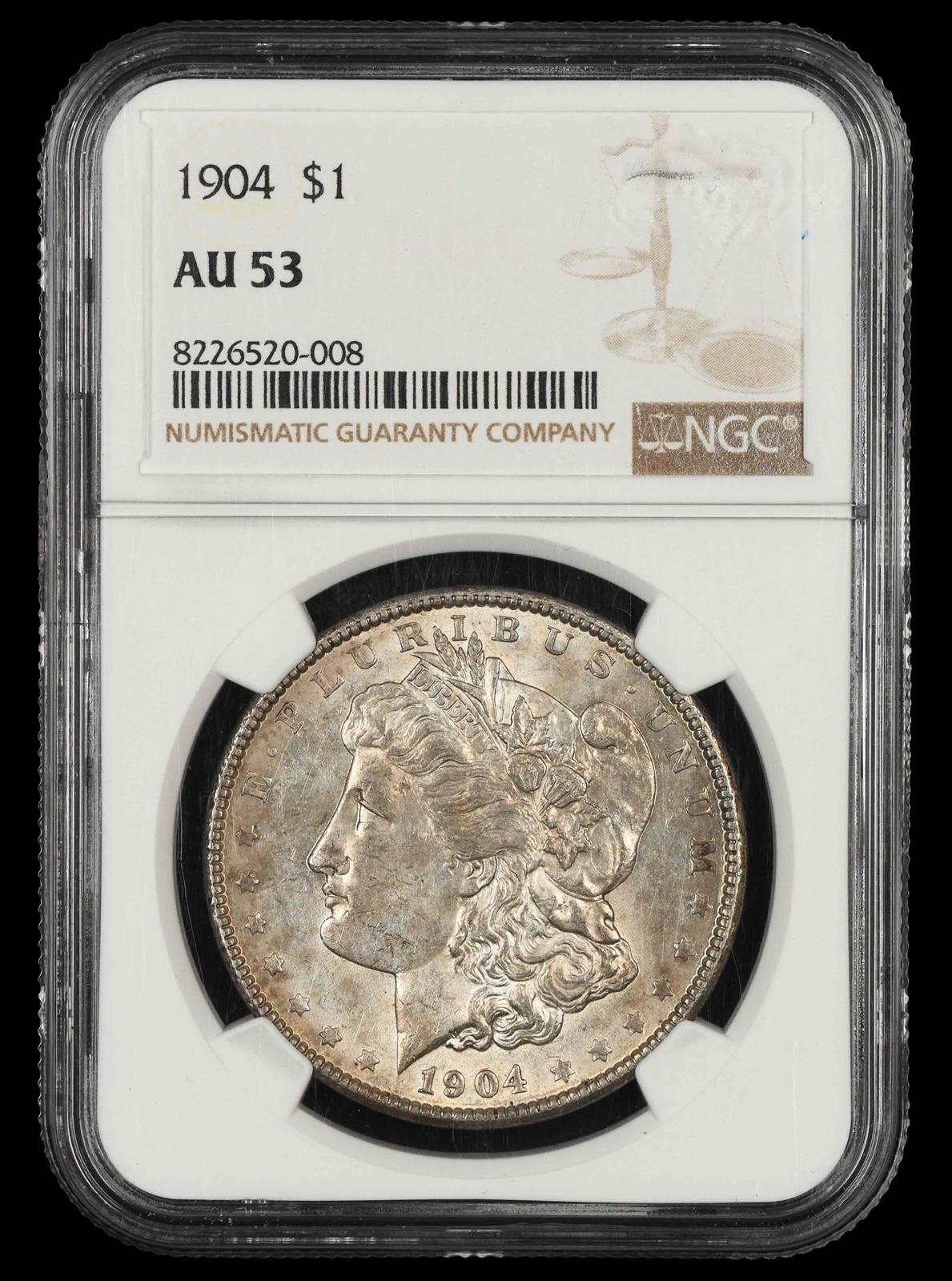 1904 $1 NGC AU-53