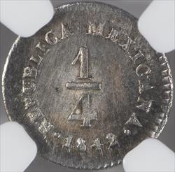 1842SLPI MEXICO 1/4R NGC MS65 