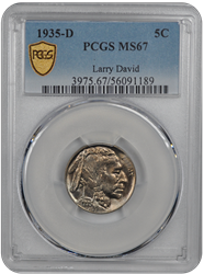 1935-D Buffalo PCGS MS 67