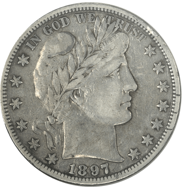 1897-O Barber Half Dollar, Raw,  Circulated, Very Fine - Nice Coin
