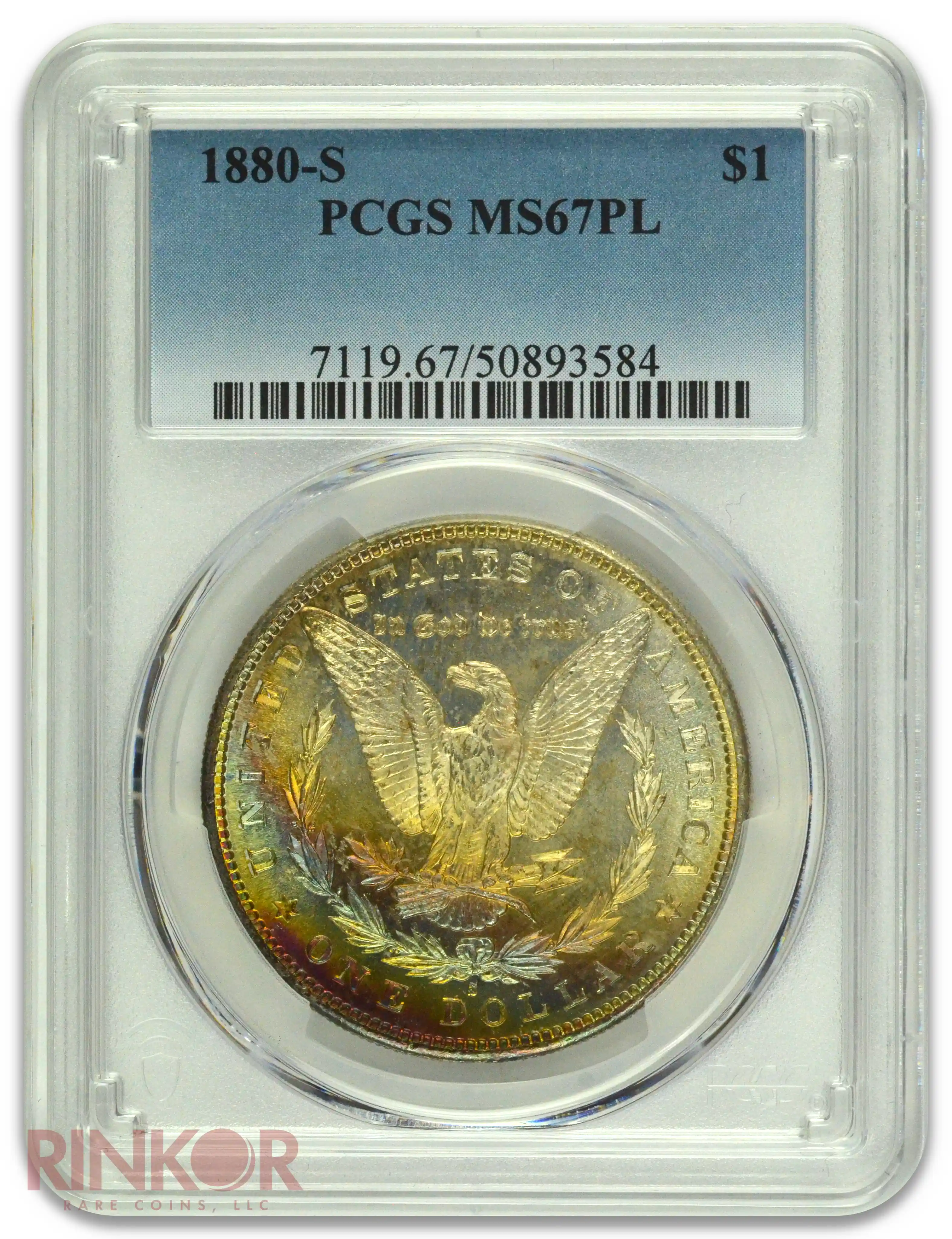 1880-S $1 Morgan Dollar PCGS MS 67 PL