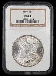 1897 $1 NGC MS64 MS64