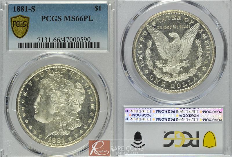 1881-S $1 PCGS MS 66 PL