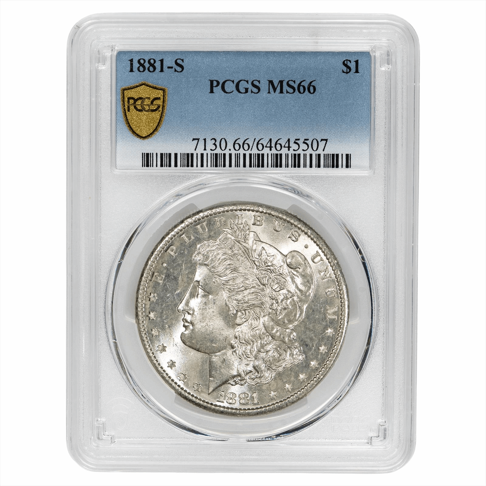 1881-S Morgan Silver Dollar $1 PCGS MS 66