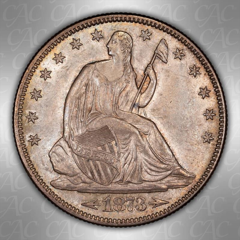 1873 Arrows 50C PCGS MS 64 CAC