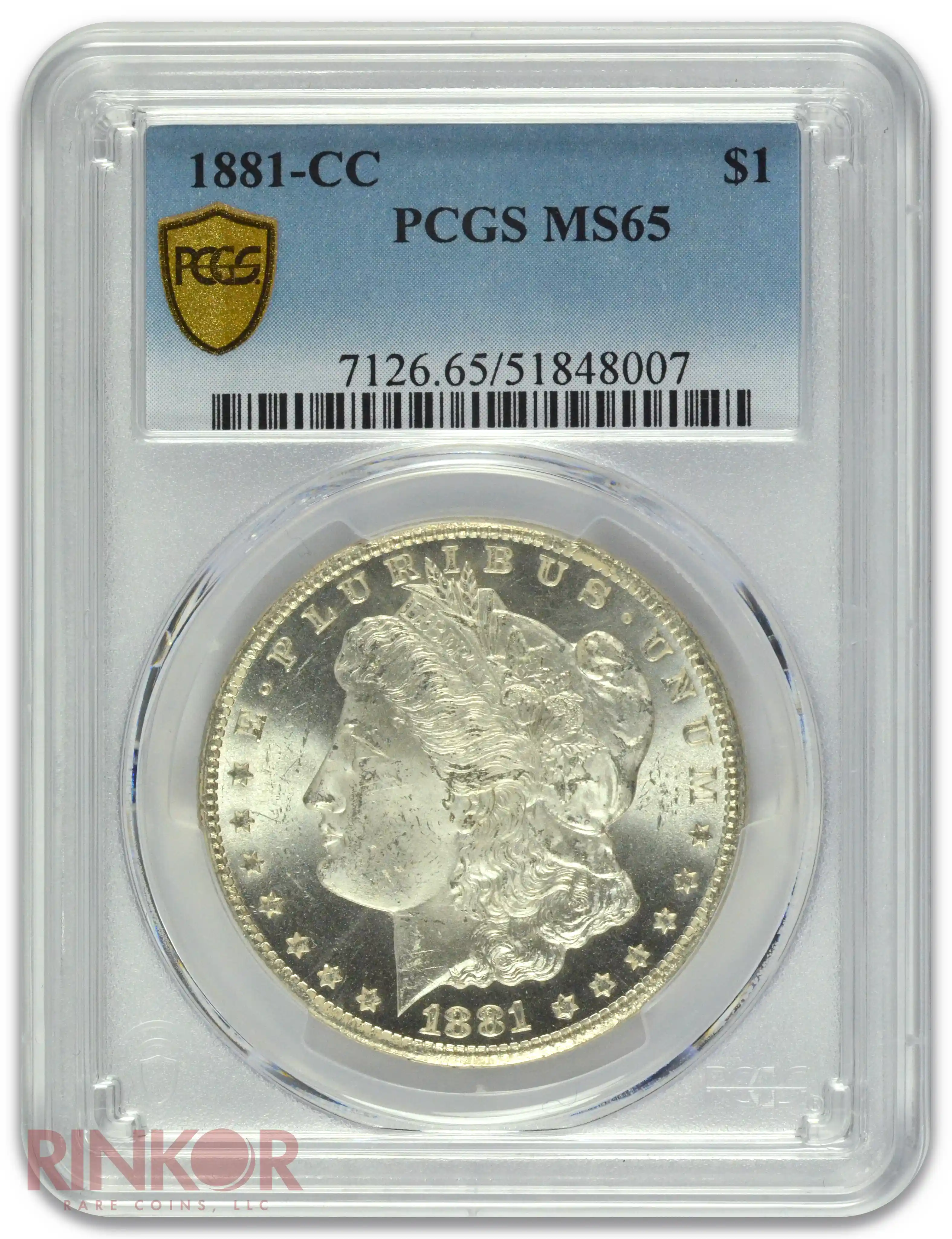 1881-CC $1 PCGS MS 65