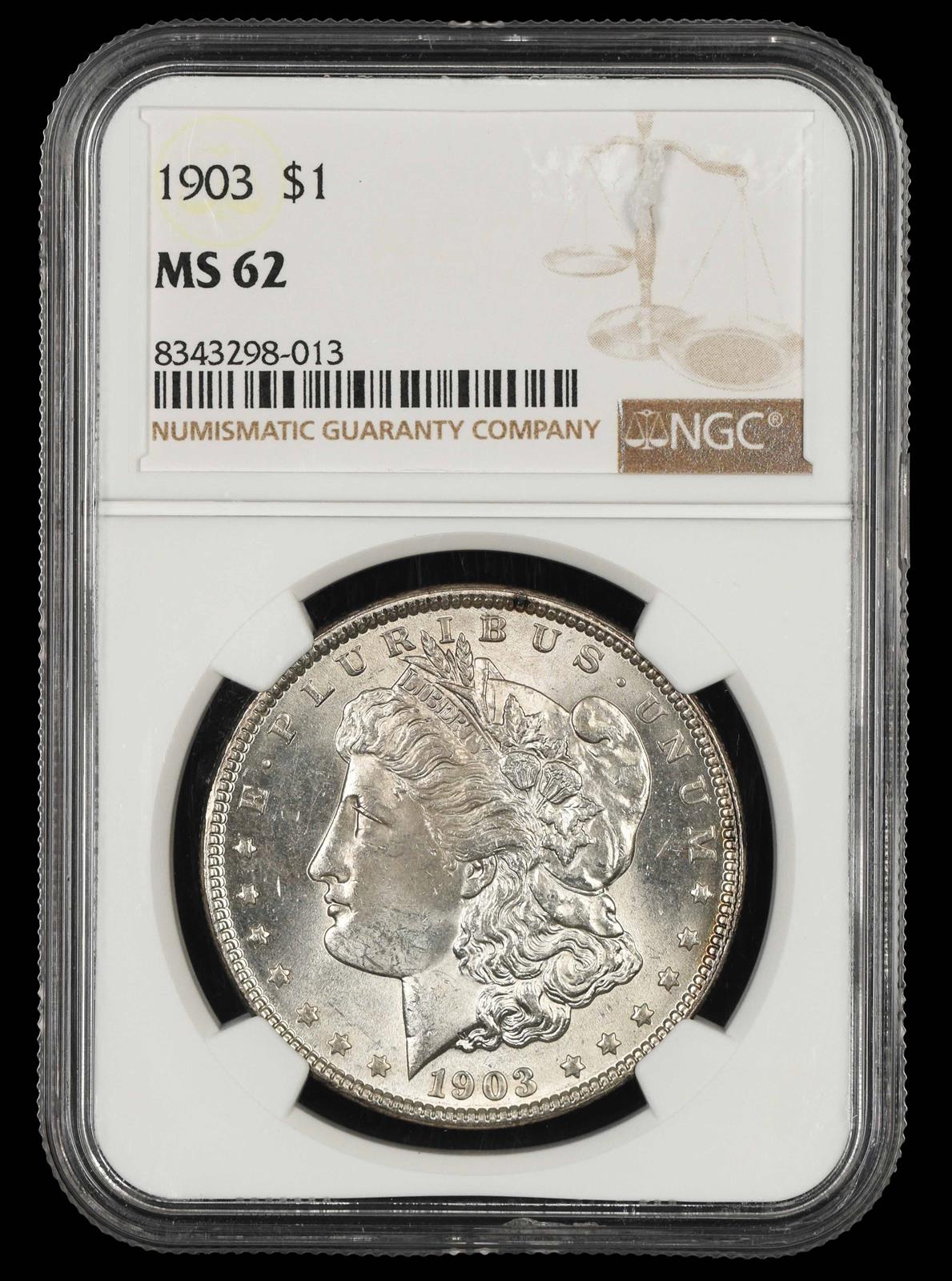 1903 $1 NGC  MS 62