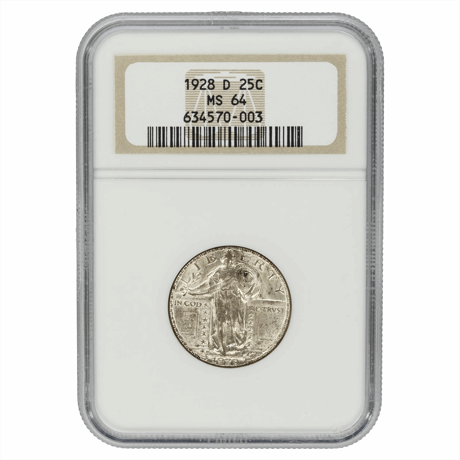 1928-D Standing Liberty Quarter 25C NGC MS 64 
