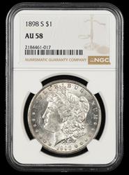 1898 S $1 NGC  AU58