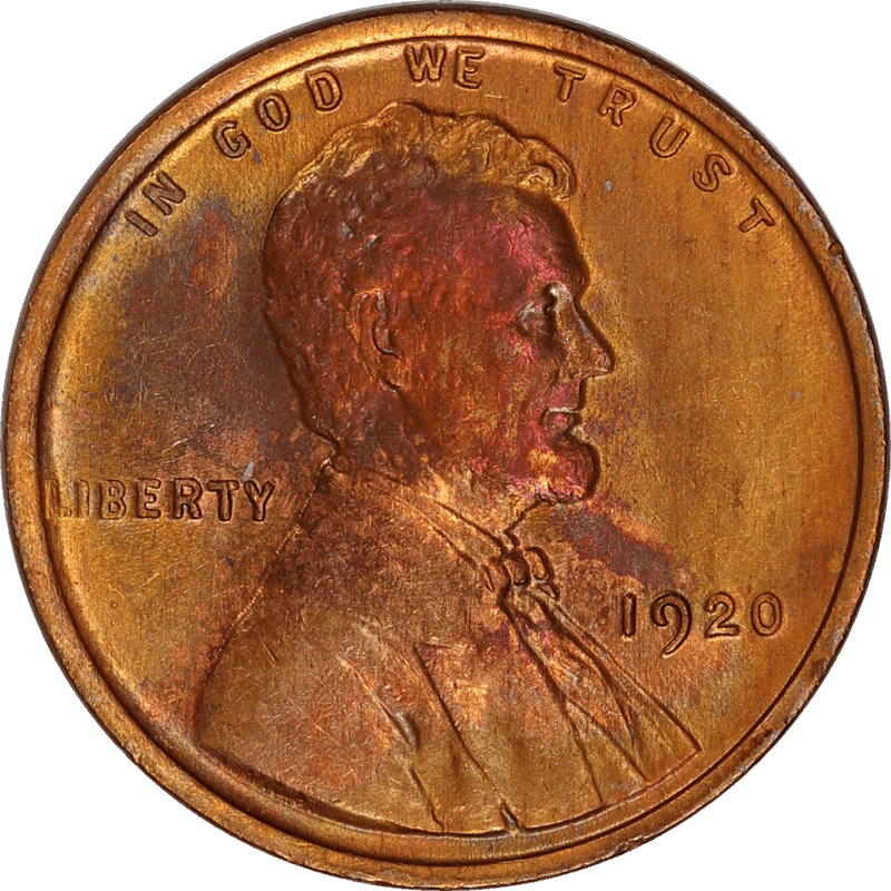 1920 Lincoln Cent 1c,  Uncirculated + Nice Color 