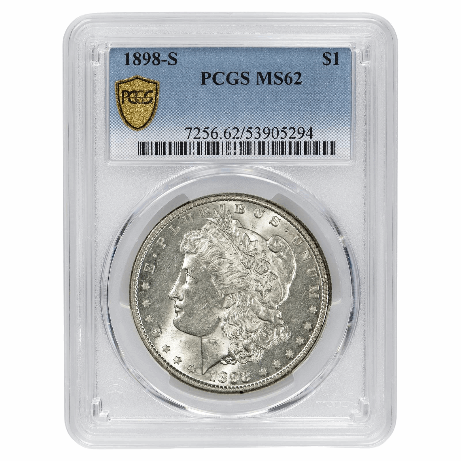 1898-S Morgan Silver Dollar $1 PCGS MS 62