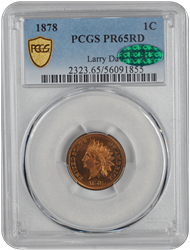 1878 Indian Head PCGS CAC RD 65