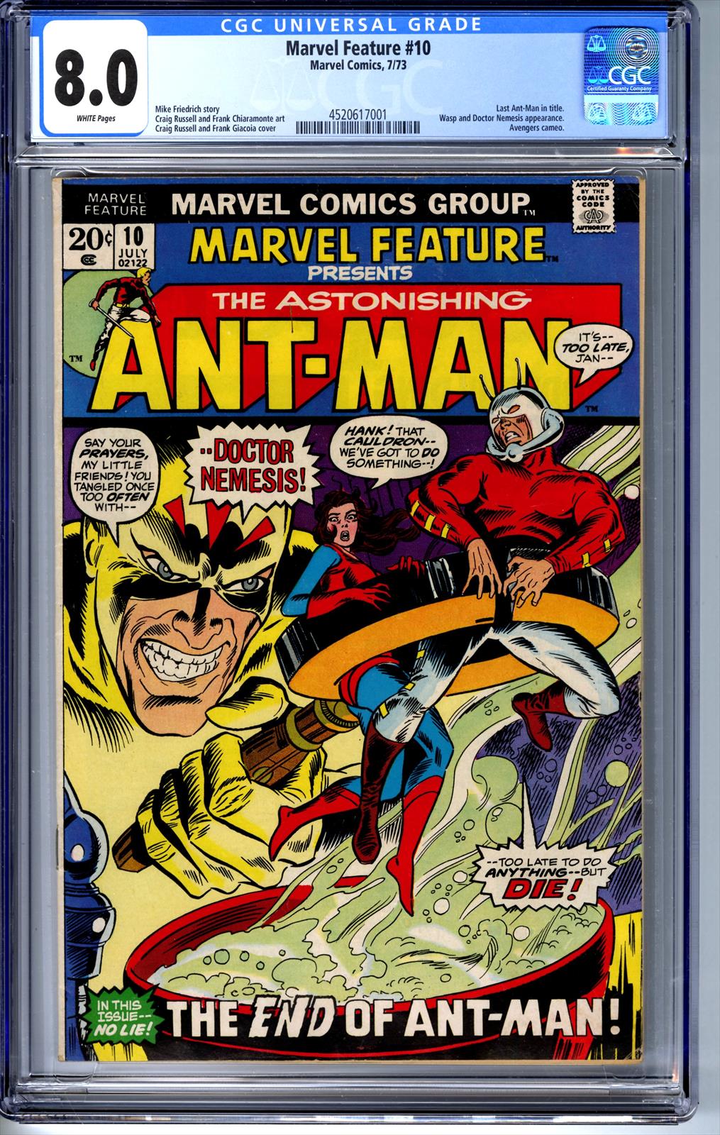 Marvel Feature #10 CGC 8.0 8.0