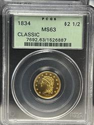 1834 Classic Head PCGS MS 63 OGH