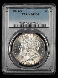1890 S $1 PCGS  MS64