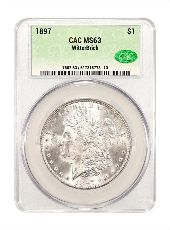 1897 $1 CACG MS 63 WitterBrick