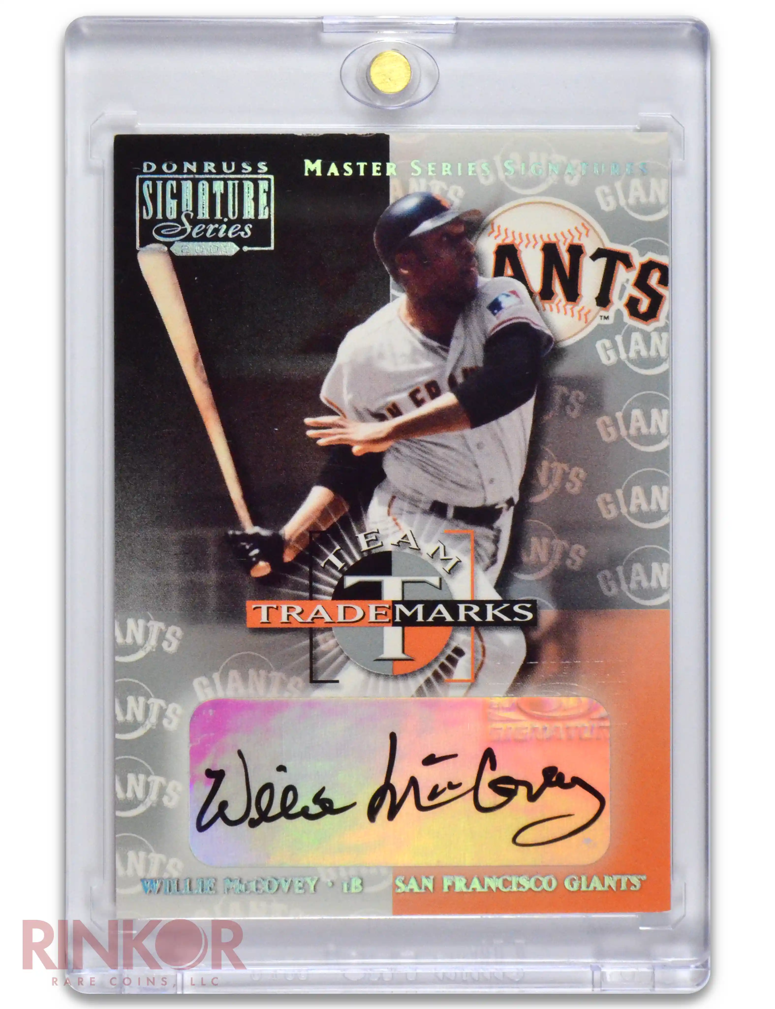 2001 Donruss Signature Series Team Trademarks Willie McCovey Auto 