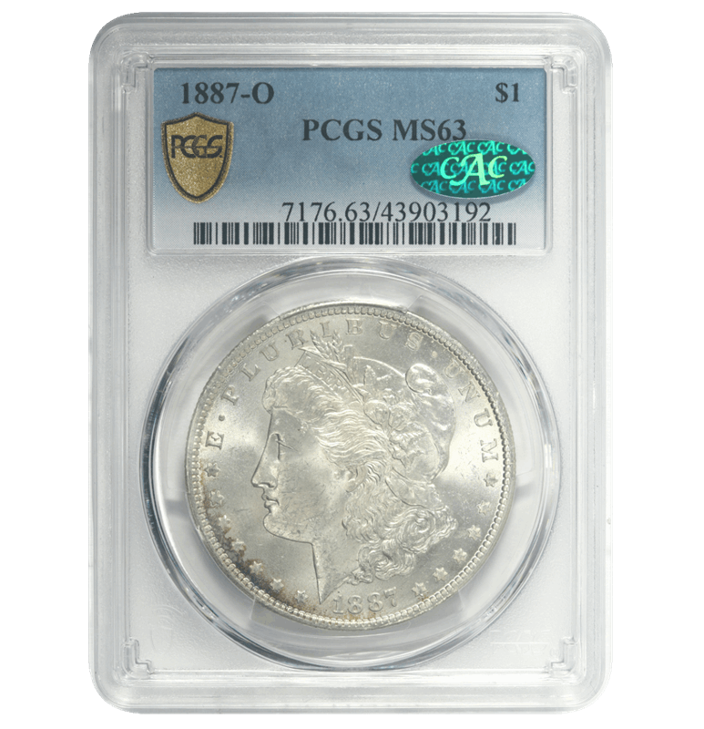 1887-O Morgan Silver Dollar PCGS CAC MS 63 