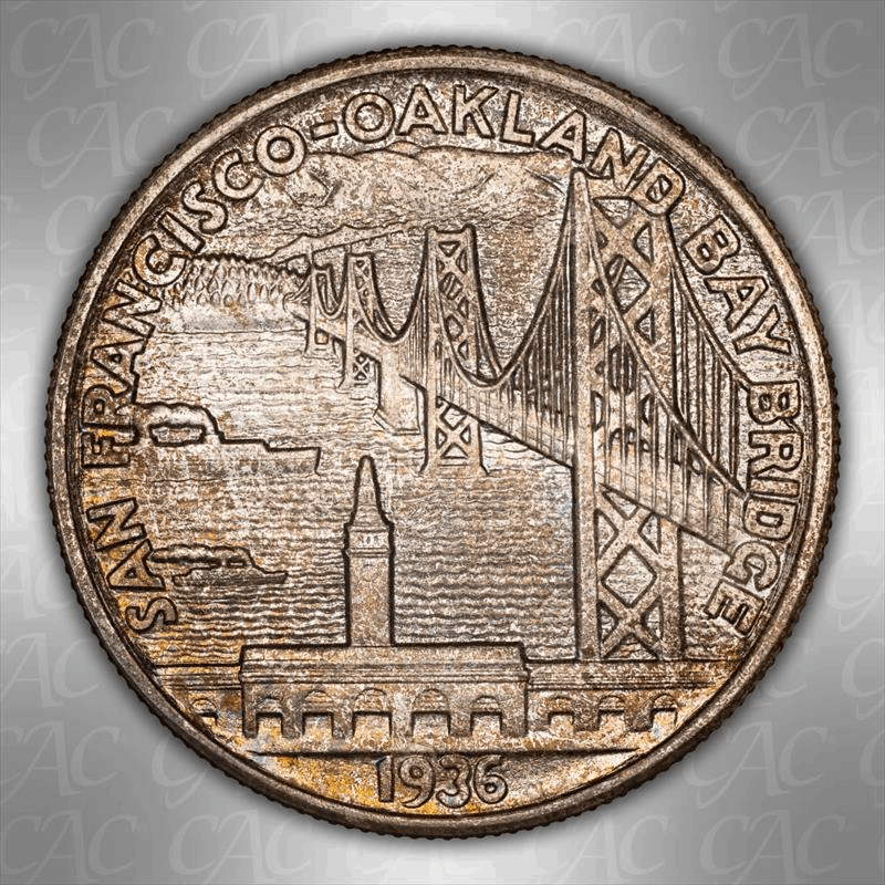1936-S Bay Bridge 50C CACG MS 67