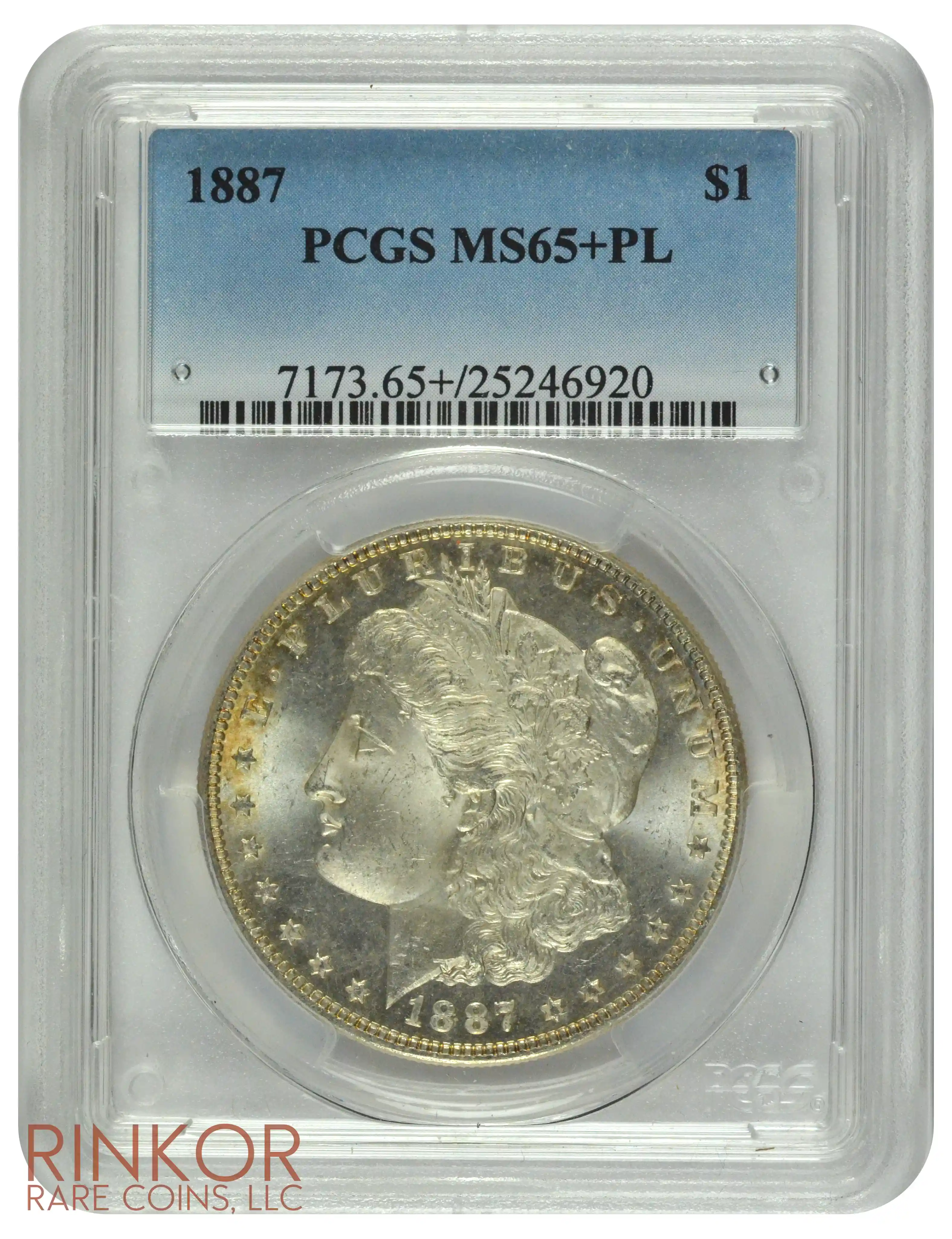 1887 $1 PCGS MS 65+ PL
